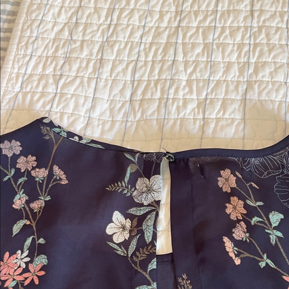 Maurices Navy Floral Blouse - Picture 4 of 5